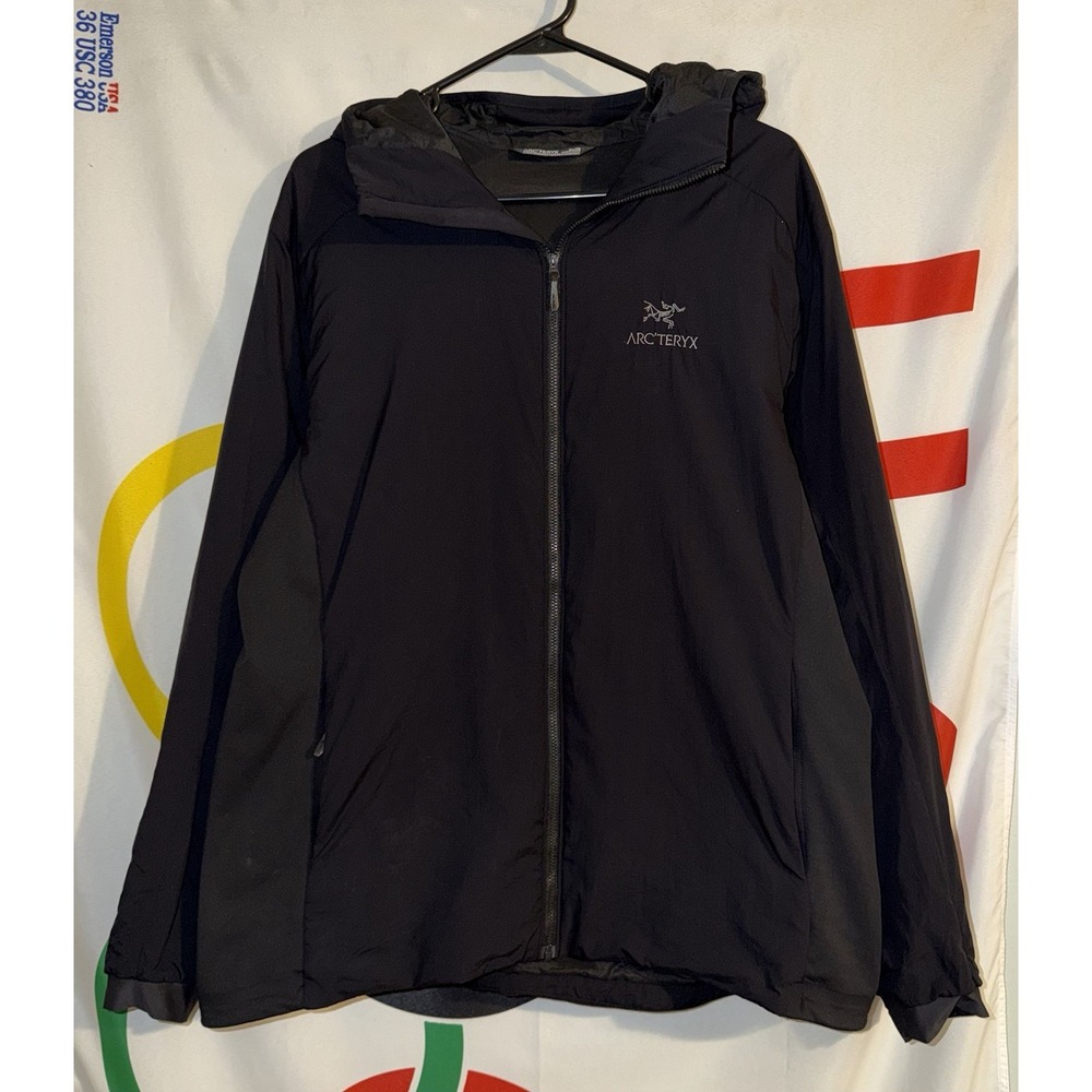 Arc'teryx Atom LT Hoody Jacket Womens XL Black Logo Puffer Full Zip